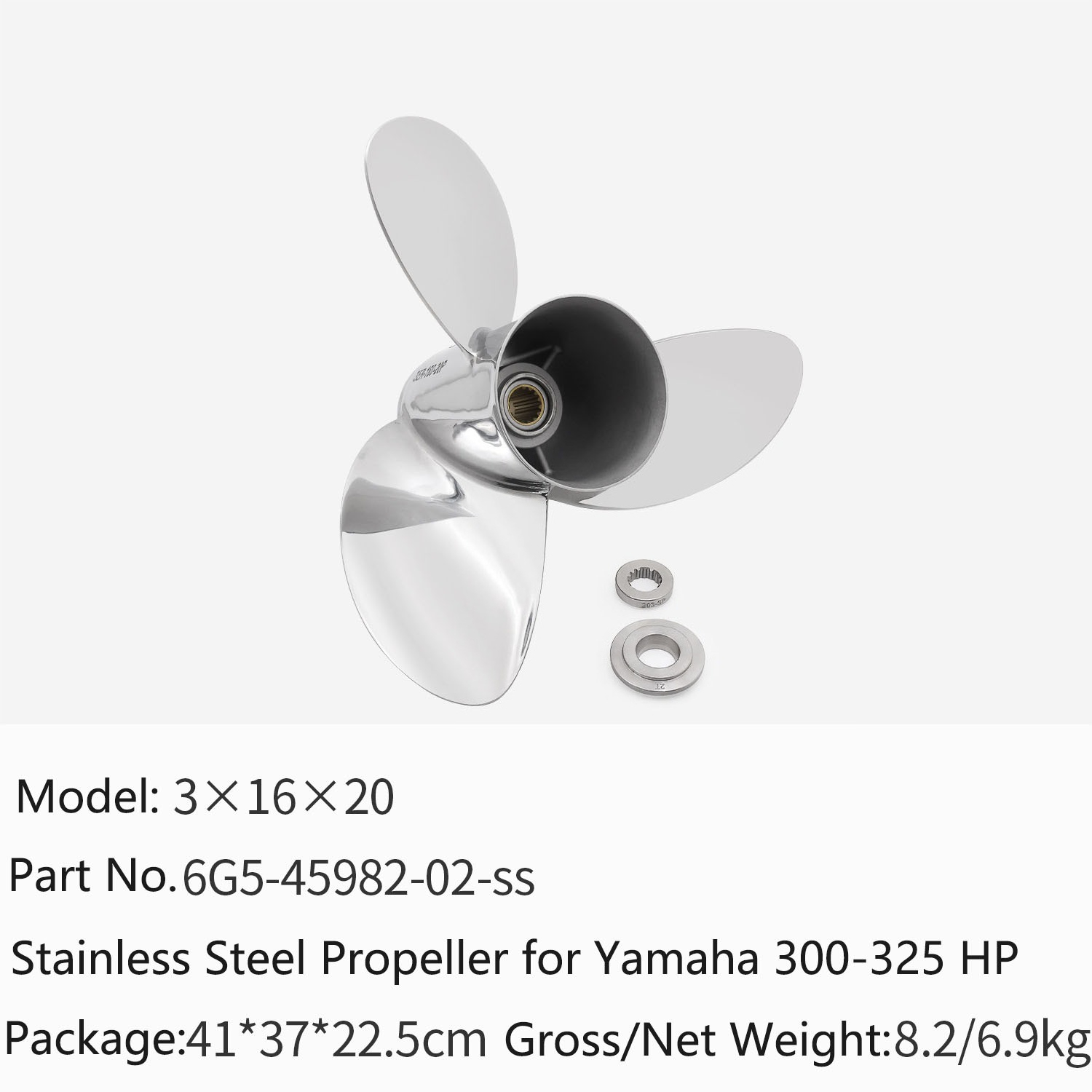 Outboard Motor Propeller Stainless - Hélice de Acero Inoxidable para Motor