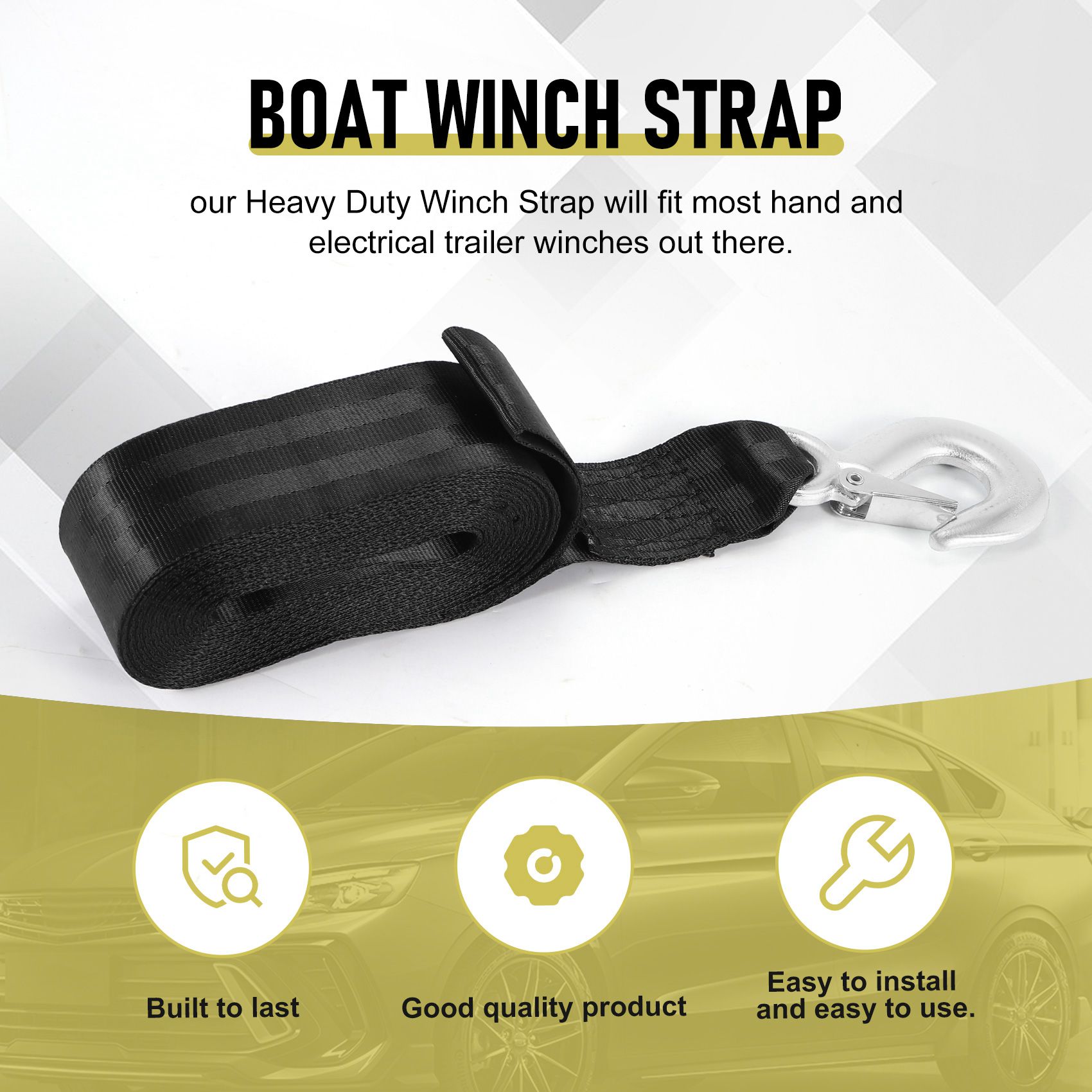 Correa de repuesto para cabres - Boat Trailer Winch Strap reseña y precio