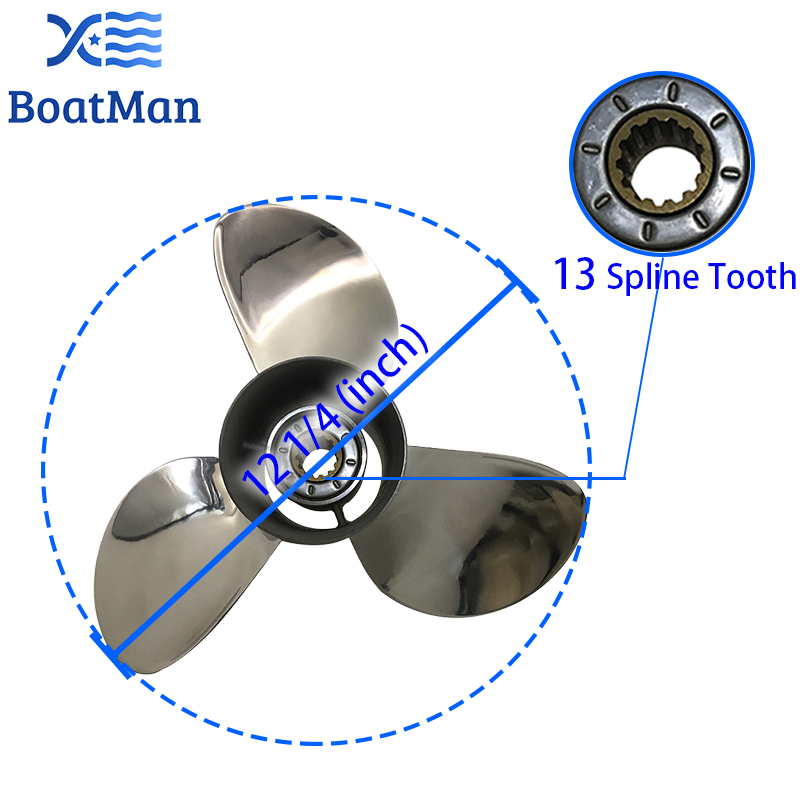 BoatMan ®   Hélice de Acero In - Outboard Motor Propeller Stainless reseña y precio