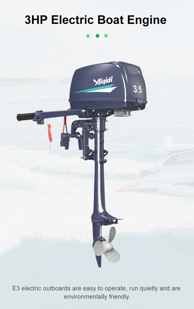 Motor fueraborda eléctrico E3  - Electric Outboard Motor 3Hp reseña y precio