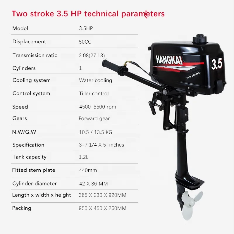 Motores fueraborda HANGKAI de  - Electric Outboard Motor 3Hp reseña y precio