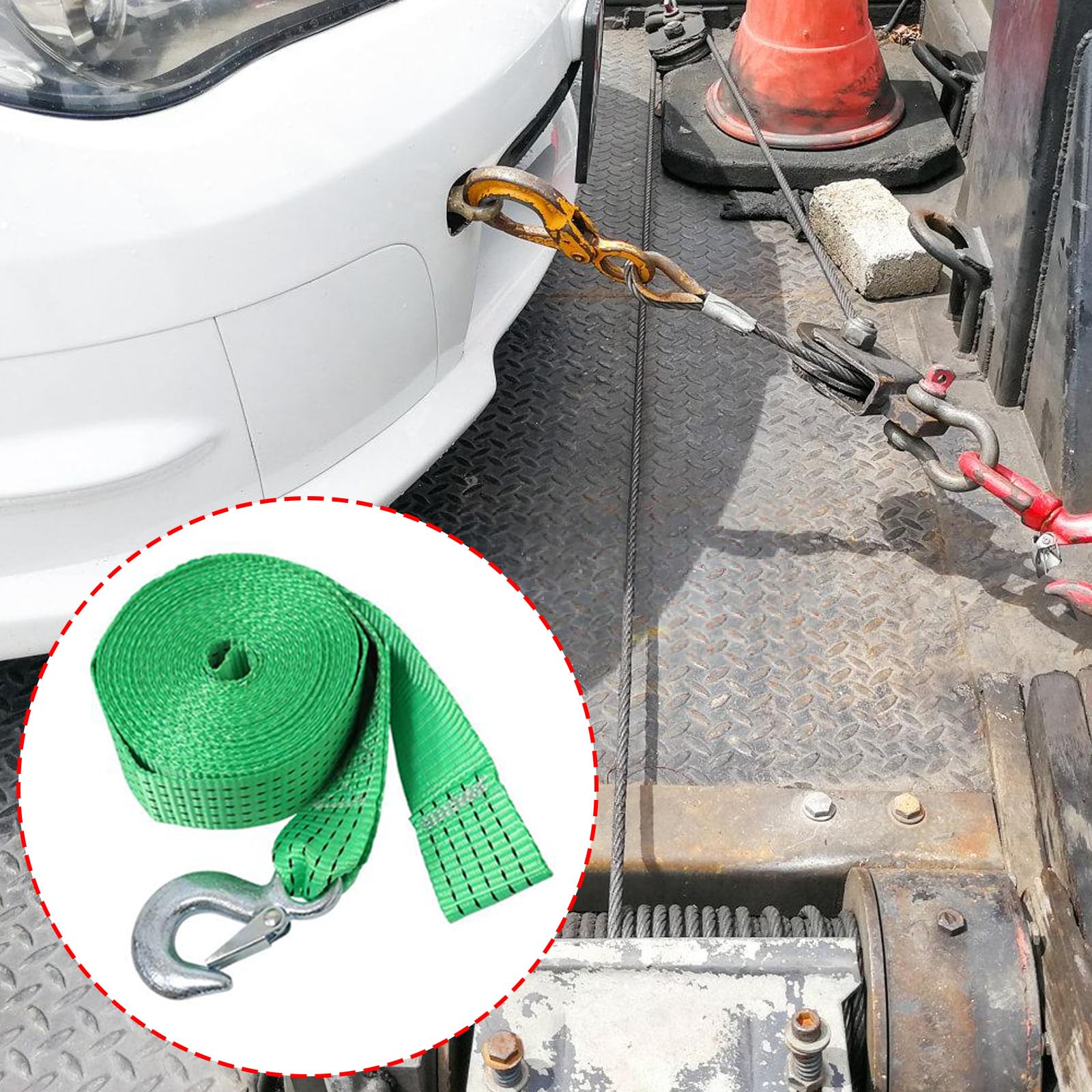 Correa de remolque con gancho  - Boat Trailer Winch Strap reseña y precio