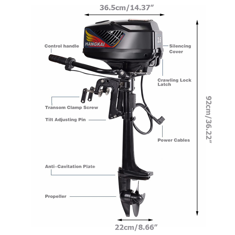 Motor eléctrico fueraborda 48V - Electric Outboard Motor 3Hp reseña y precio