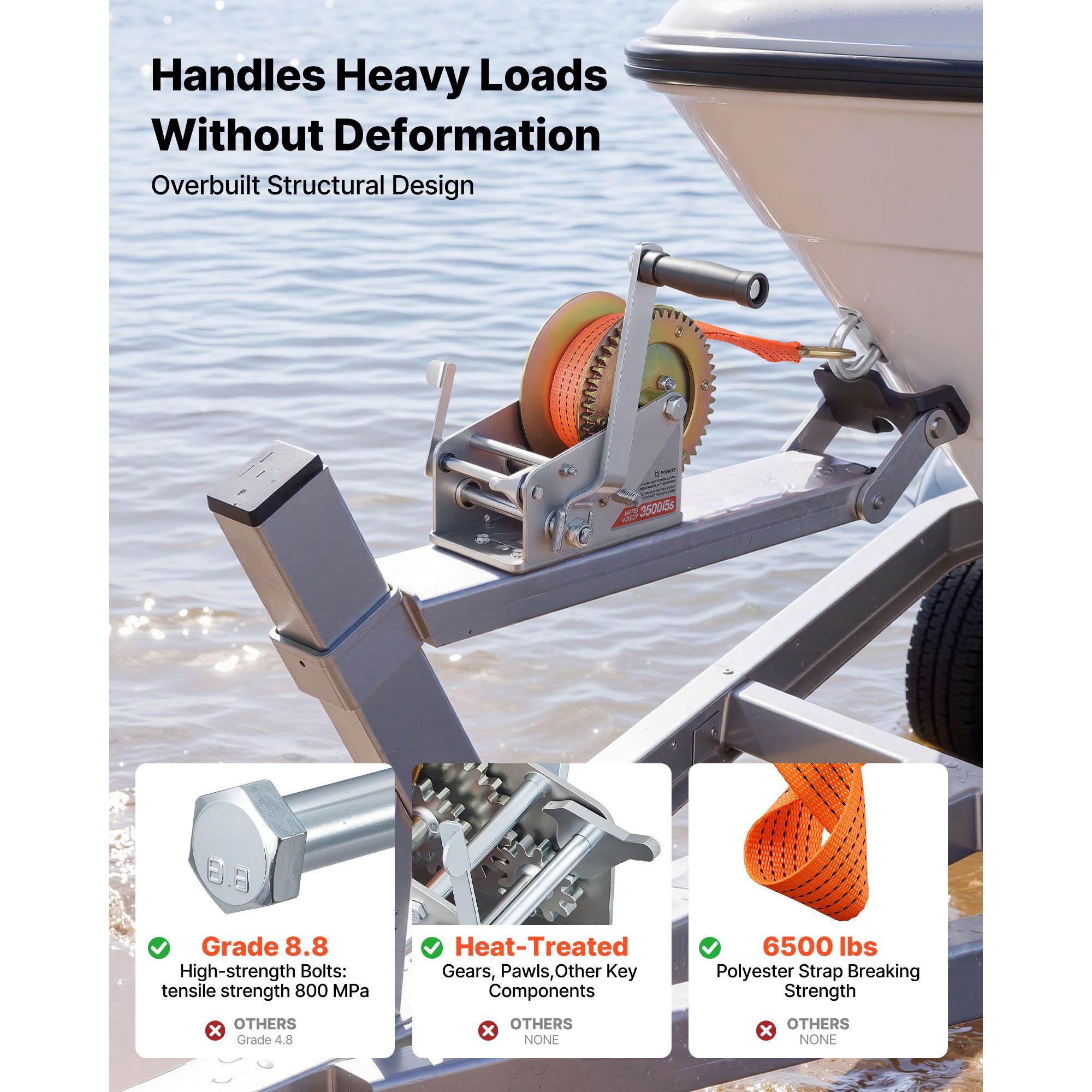 Cabrestante para barco, cabres - Boat Trailer Winch Strap reseña y precio